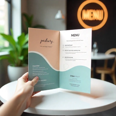  A5 Folded Menu Dp
