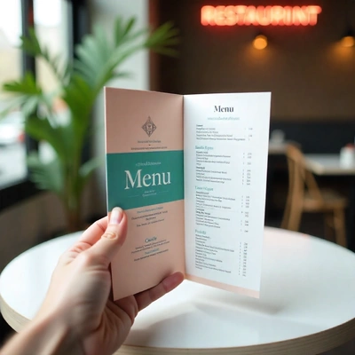  Dl Half Fold Menu