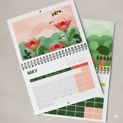  Wiro - Bound - Drilled - Calendars