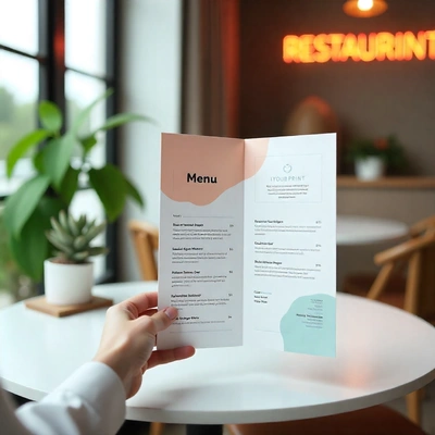  A5 Slim Bi - Fold Menu Dp