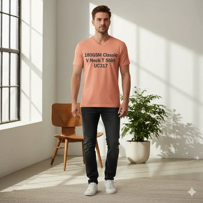  180gsm - Classic - V - Neck - T - Shirt - Uc317