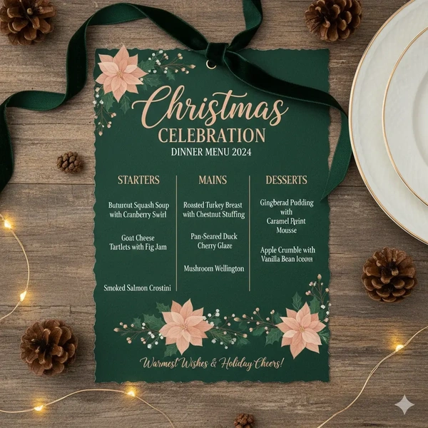  Christmas - Menu - Printing